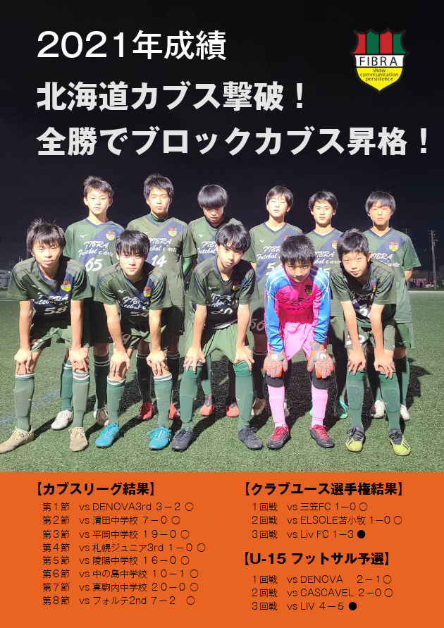 U 15練習参加募集 札幌サッカースクール クラブチーム Fibra フィブラ