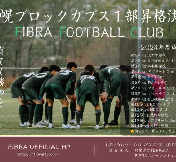 ㊗️　U-15 札幌ブロックカブス１部へ昇格